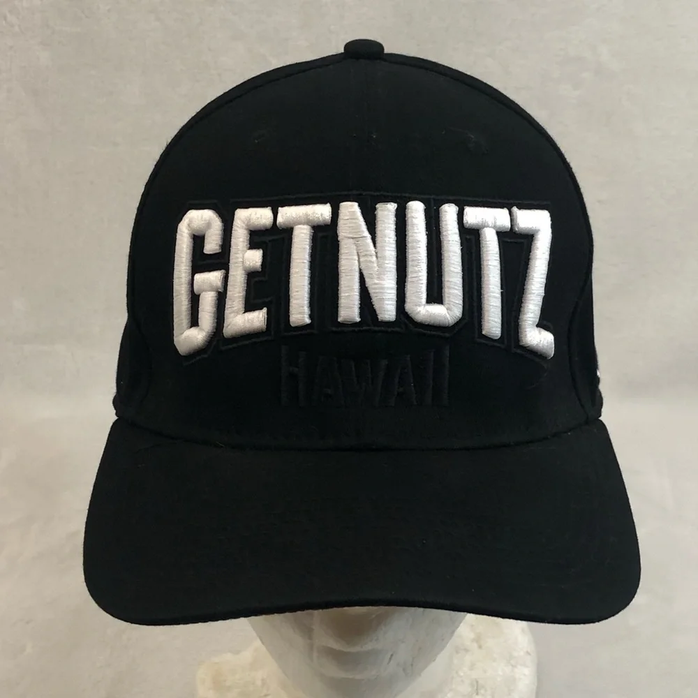 Get Nutz Wear Hawaii Black Rasta Flag Bill Embroidered Snapback Hat Cap OSFM - Picture 1 of 11